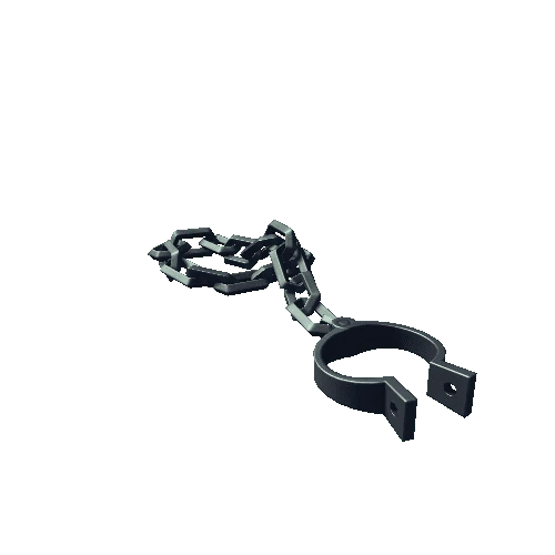 Broken chain with open shackle